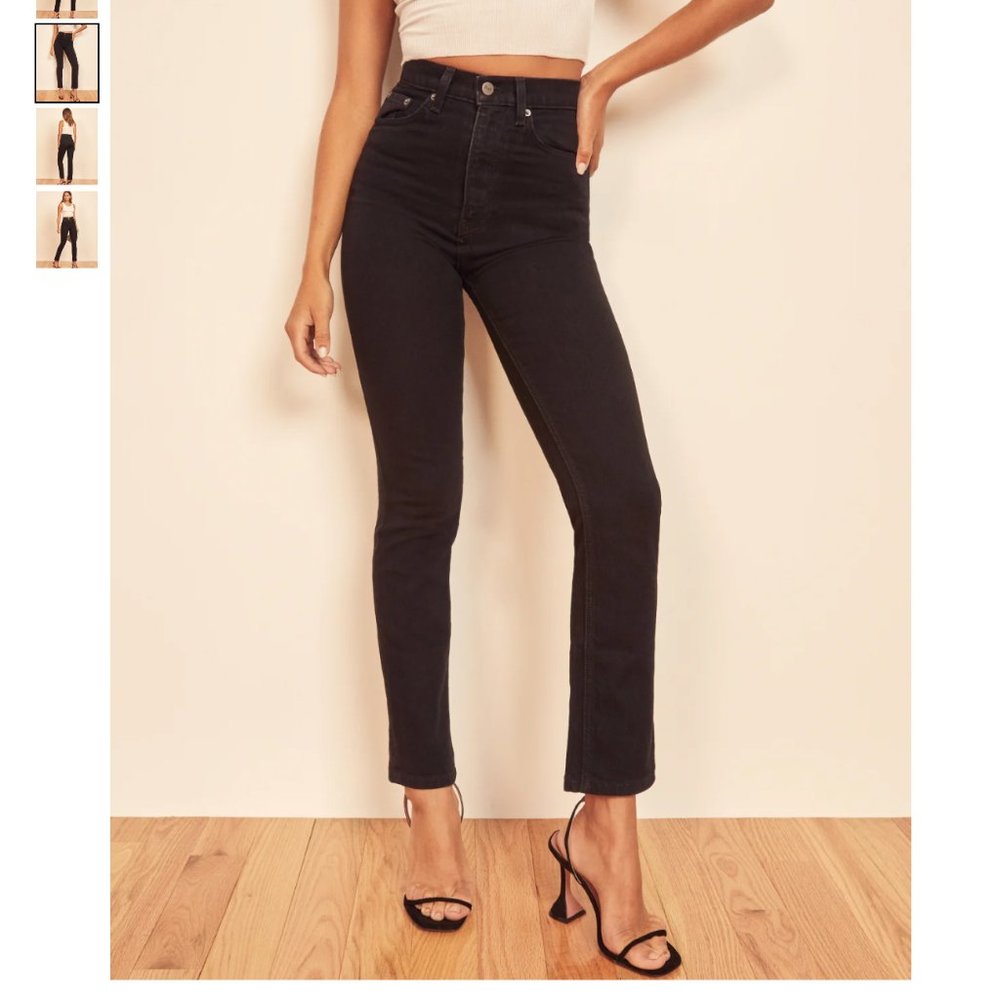 Reformation Liza Ultra High Rise Straight Jeans